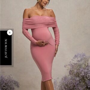 Maternity blush pink dress